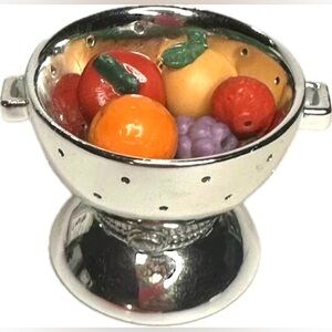 PHB Porcelain Hinged Trinket Box COLANDER & FRUIT Cooking & Creating Series RARE